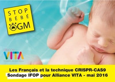 « Stop GM Babies »: a national campaign to inform and alert about CRISPR-Cas9 technique